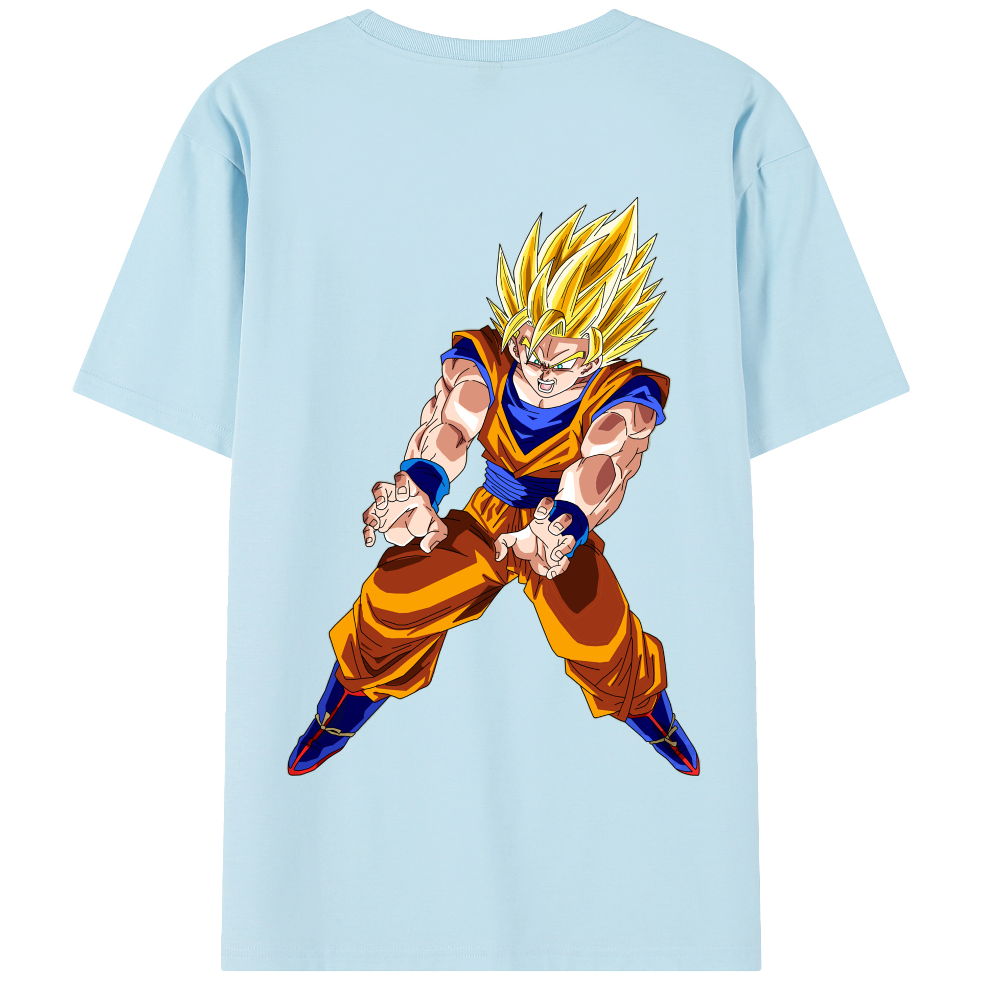 （画像用） ドラゴンボール 孫悟空（そん ごくう）Son Goku カカロット DRAGON BALL Kakarotto 綿100％半袖Tシャツ（背面プリント）